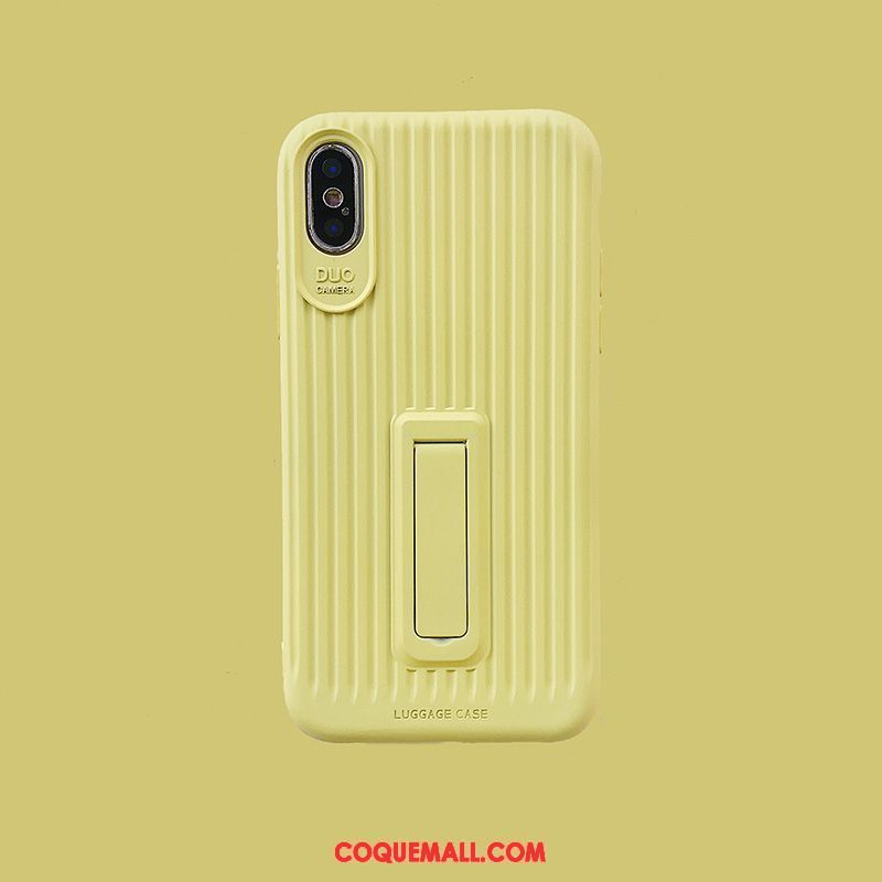 Étui iPhone Xs Jaune Original Téléphone Portable, Coque iPhone Xs Couleurs De Bonbon Silicone