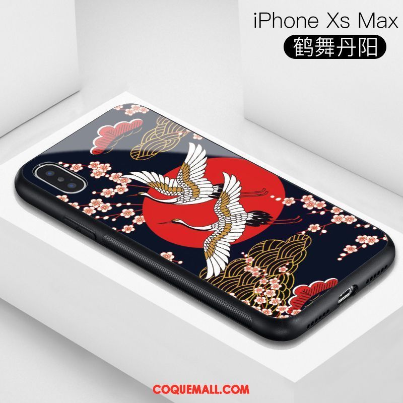 Étui iPhone Xs Max Créatif Personnalité Très Mince, Coque iPhone Xs Max Bleu Téléphone Portable