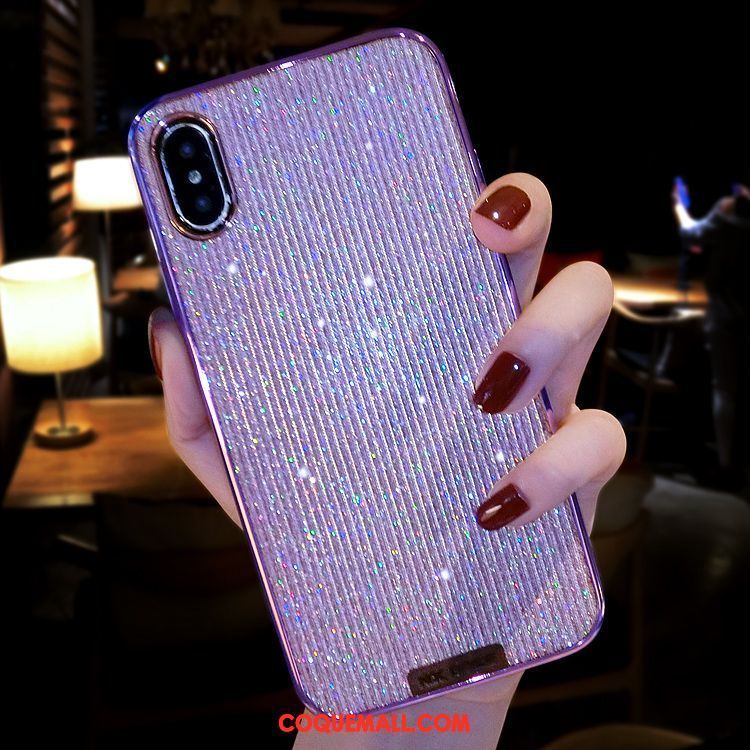 Étui iPhone Xs Max Marque De Tendance Nouveau Téléphone Portable, Coque iPhone Xs Max Rose Personnalité