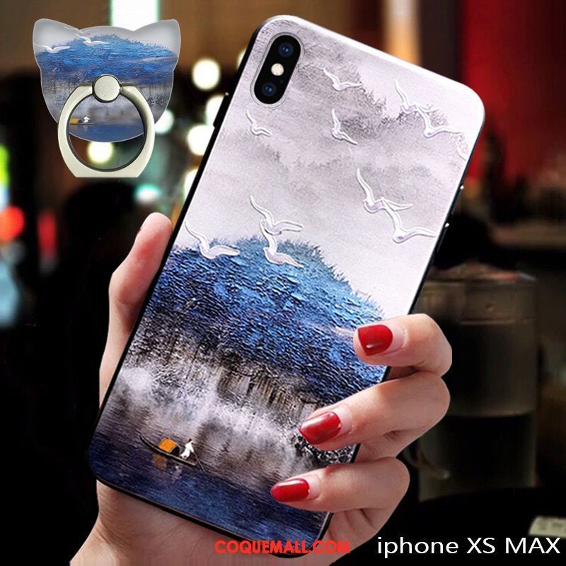 Étui iPhone Xs Max Marque De Tendance Style Chinois Amoureux, Coque iPhone Xs Max Ornements Suspendus Très Mince