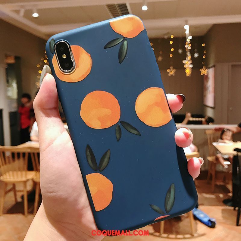 Étui iPhone Xs Max Net Rouge Bleu Téléphone Portable, Coque iPhone Xs Max Amoureux