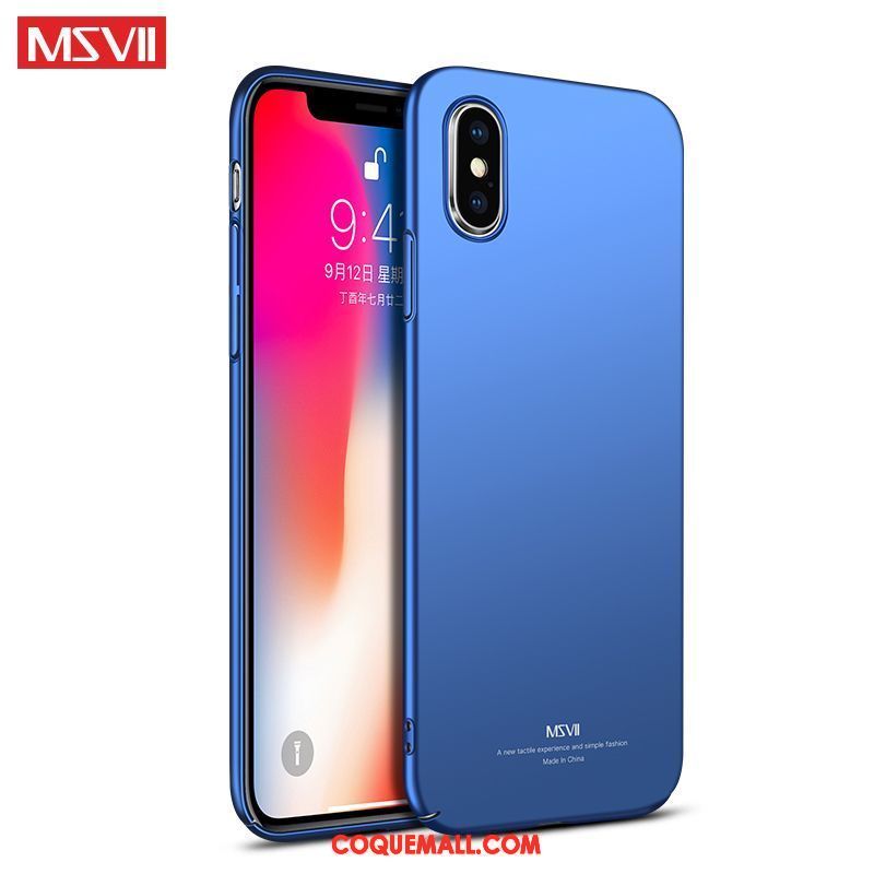 Étui iPhone Xs Max Net Rouge Incassable Téléphone Portable, Coque iPhone Xs Max Fluide Doux Très Mince