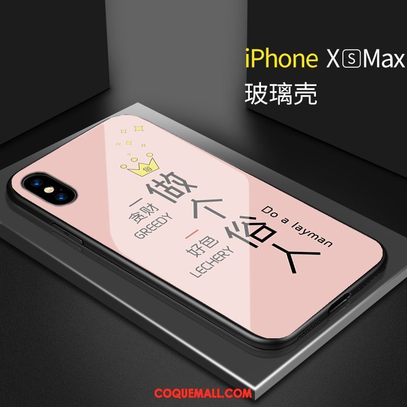 Étui iPhone Xs Max Personnalité Marque De Tendance Verre, Coque iPhone Xs Max Richesse Créatif