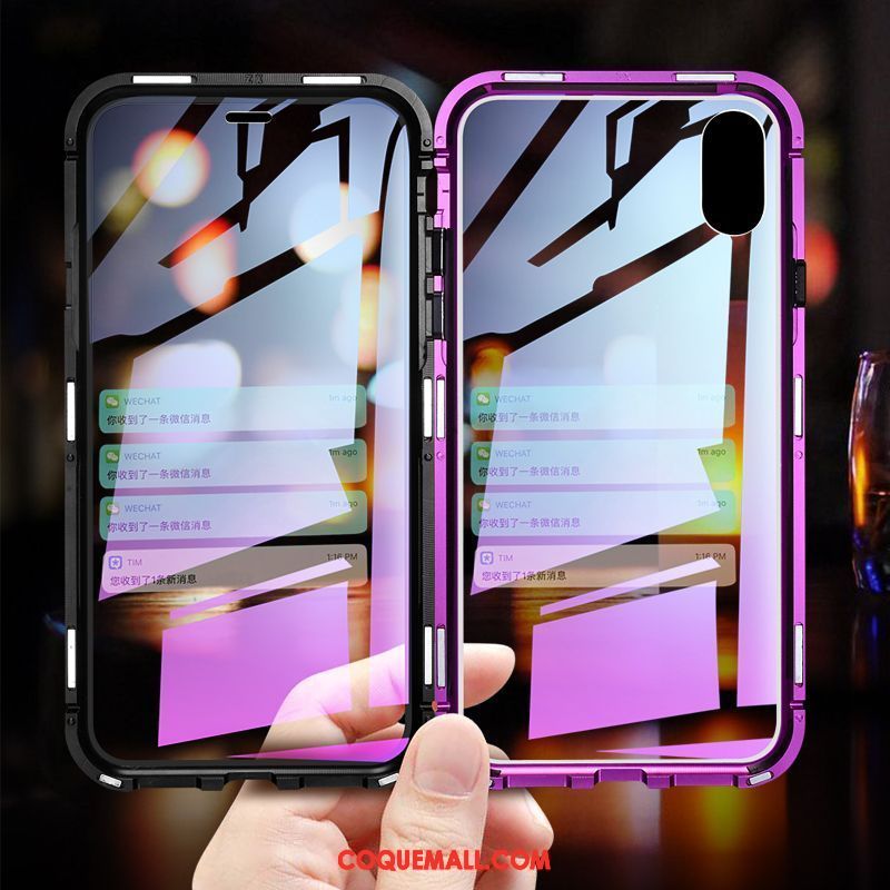 Étui iPhone Xs Max Reversible Tendance Verre, Coque iPhone Xs Max Nouveau Dégradé