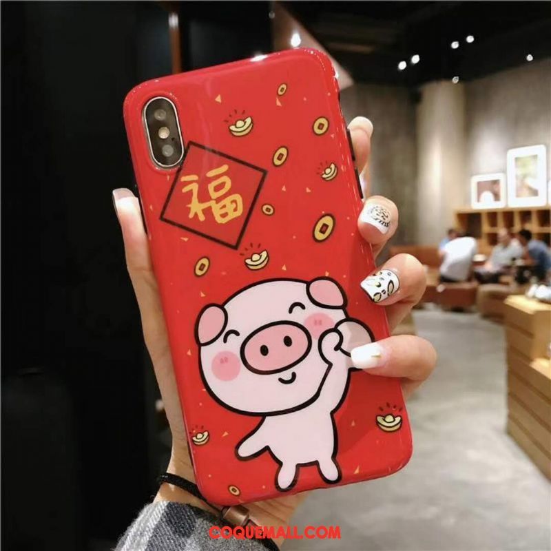 Étui iPhone Xs Max Super Mignon Tout Compris Charmant, Coque iPhone Xs Max Fluide Doux Téléphone Portable