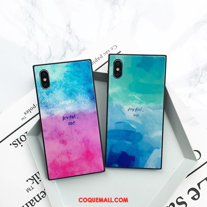 Étui iPhone Xs Max Tout Compris Personnalité Nouveau, Coque iPhone Xs Max Silicone Carré