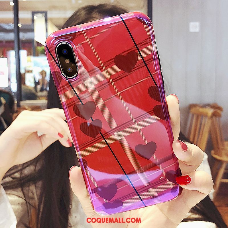 Étui iPhone Xs Max Téléphone Portable Amoureux Amour, Coque iPhone Xs Max Rouge Créatif