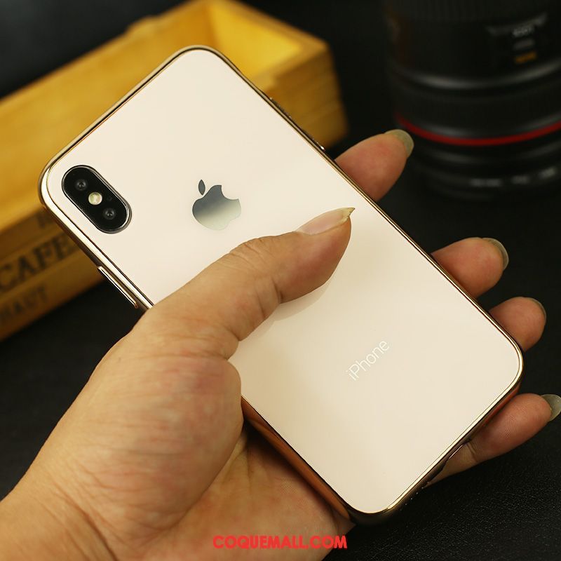 Étui iPhone Xs Max Verre Marque De Tendance Border, Coque iPhone Xs Max Nouveau Incassable