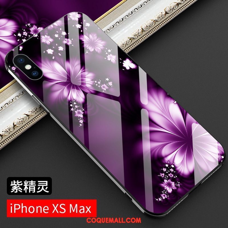 Étui iPhone Xs Max Violet Créatif Personnalité, Coque iPhone Xs Max Luxe Très Mince